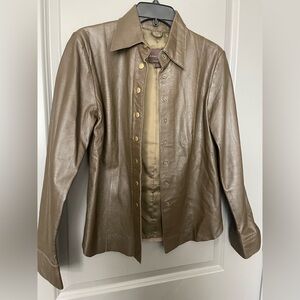 Vintage Women's Brown Leather Jacket size small